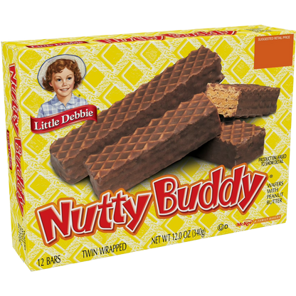 Little Debbie Nutty Buddy Wafer Bar, 12 oz