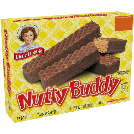Little Debbie Nutty Buddy Wafer Bar, 12 oz