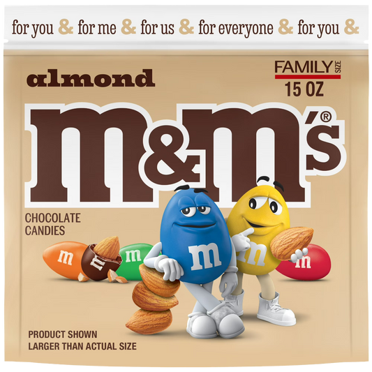 M&M's Almond Milk Chocolate Candy Family Size 15 oz