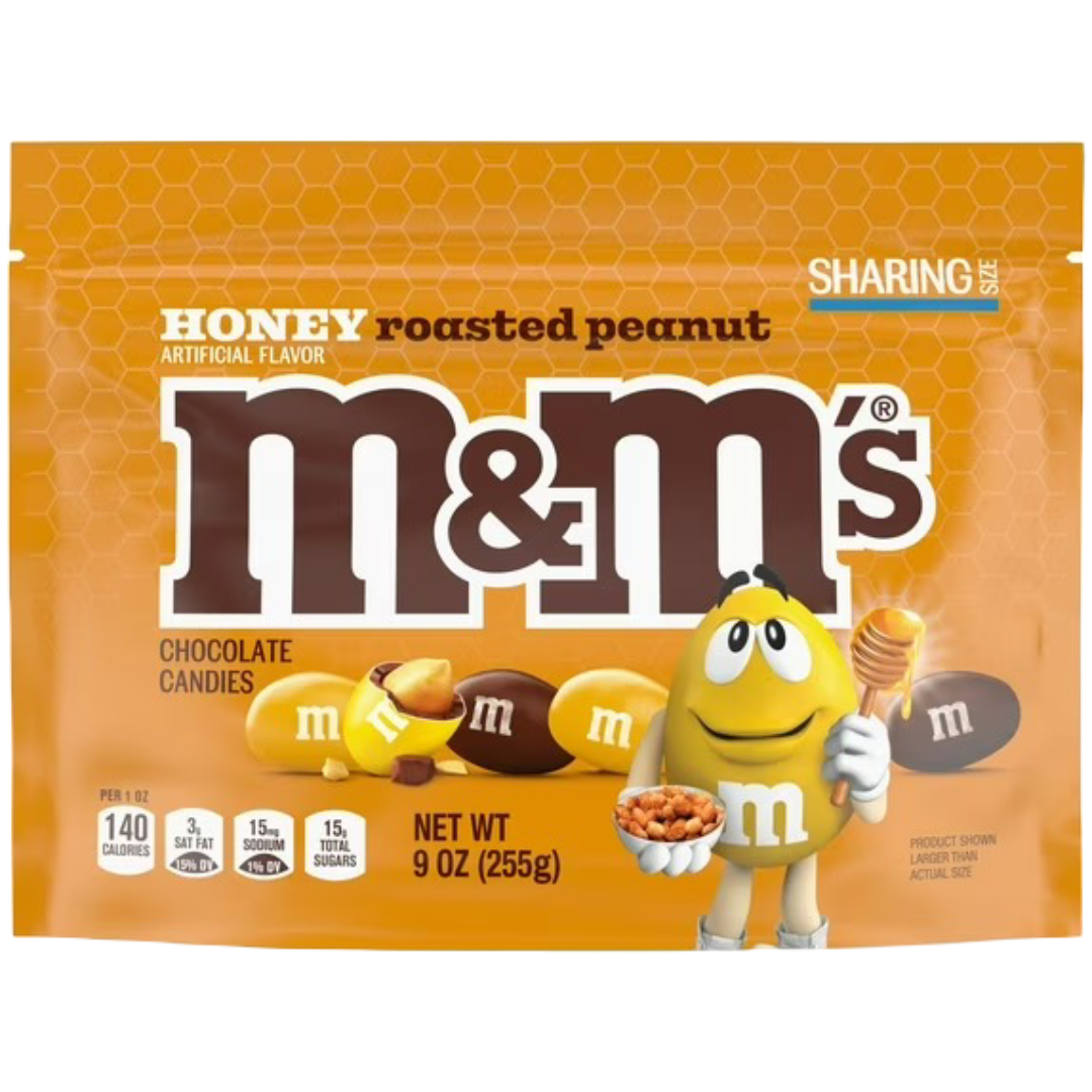 M&M's Honey Roasted Peanut Chocolate Candy, 9.0oz Resealable