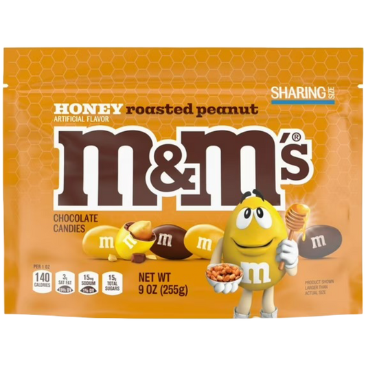 M&M's Honey Roasted Peanut Chocolate Candy, 9.0oz Resealable