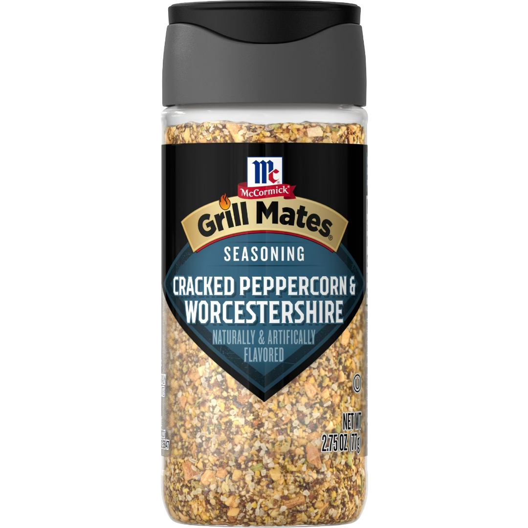 McCormick Grill Mates Cracked Peppercorn & Worcestershire Seasoning, 2.7 oz