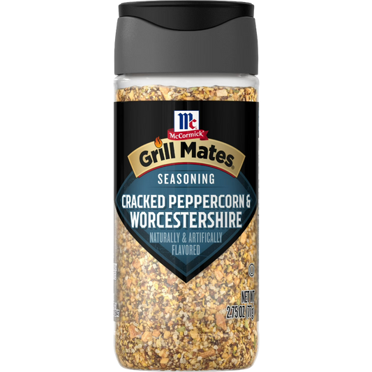 McCormick Grill Mates Cracked Peppercorn & Worcestershire Seasoning, 2.7 oz
