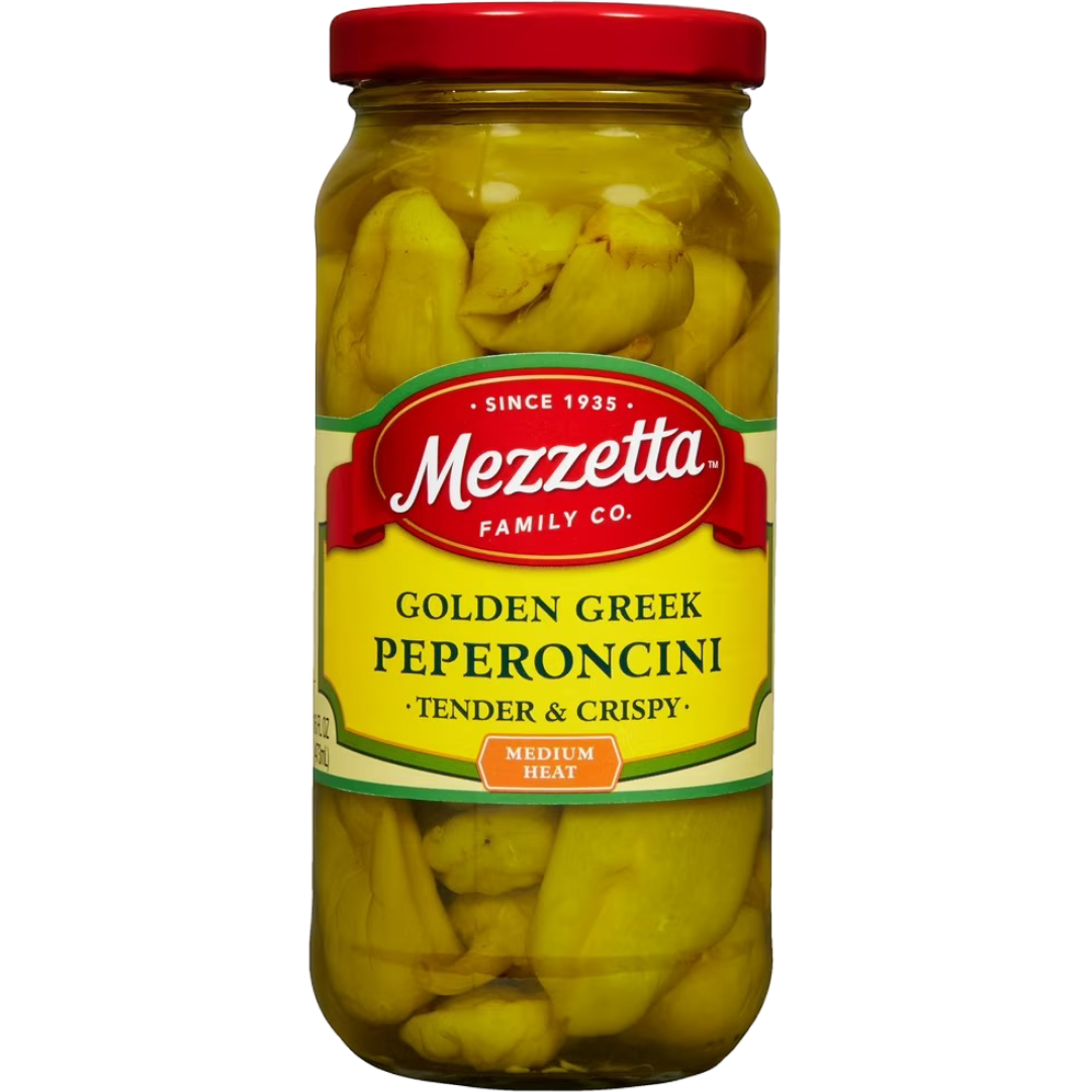 Mezzetta Medium Heat Golden Greek Pepperoncini, 16 fl oz