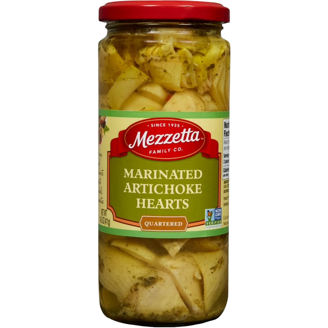 Mezzetta Marinated Artichoke Hearts Quartered, 14.5 oz