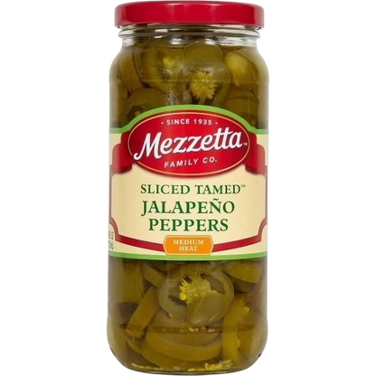 Mezzetta Sliced Tamed Jalapeño Peppers, 16 fl oz