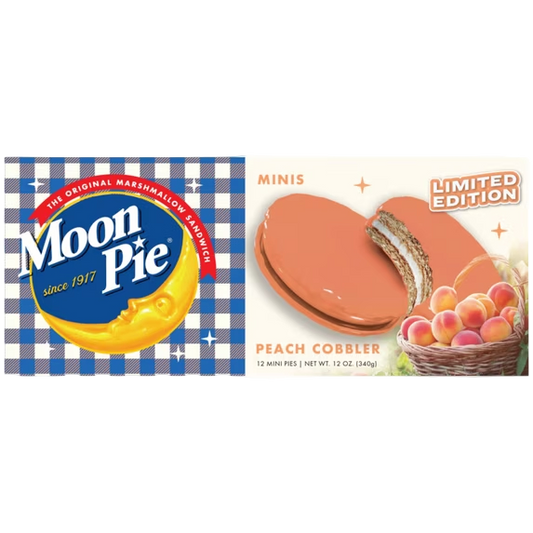 MoonPie Minis Peach Cobbler Marshmallow Sandwiches Limited Edition, 12 oz