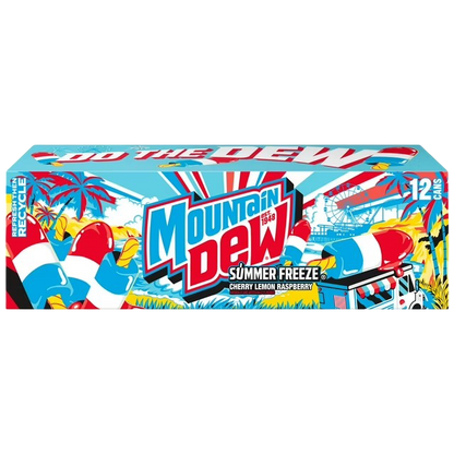 Mountain Dew Summer Freeze Soda Pop, 12 Pack of 12oz Cans
