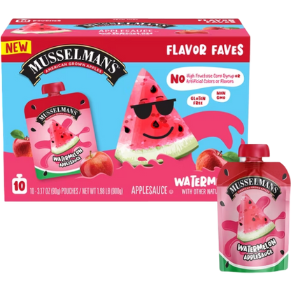 Musselman's Watermelon Applesauce Pouches, 1.98 lb