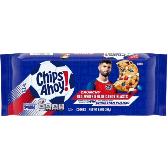 CHIPS AHOY! Chewy Red, White, and Blue Candy Blasts Cookies, 9.5 oz