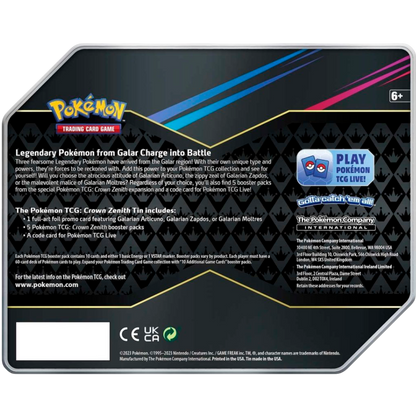 Pokémon TCG: Crown Zenith Tin (Galarian Articuno)