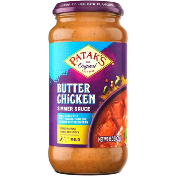 Patak's Light Butter Chicken Simmer Sauce, 15 oz