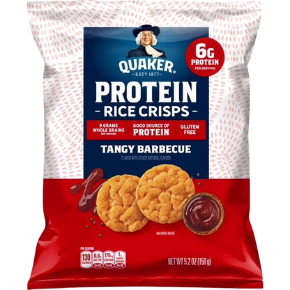 Quaker Protein Crisps Tangy Barbecue BBQ Mini Rice Cakes, 5.2 oz