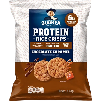 Quaker Protein Crisps Chocolate Caramel Mini Rice Cakes, 5.2 oz