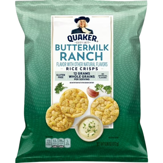 Quaker Rice Crisps, Buttermilk Ranch, 6.06oz