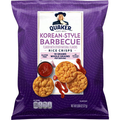 Quaker Korean Style Barbecue BBQ Flavored Rice Crisps, 6.06oz