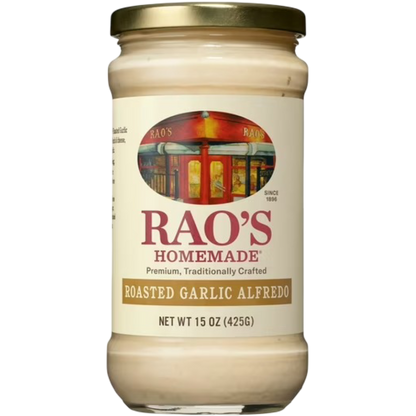 Rao's Homemade Roasted Garlic Alfredo Sauce with Parmesan & Romano Cheese, 15oz