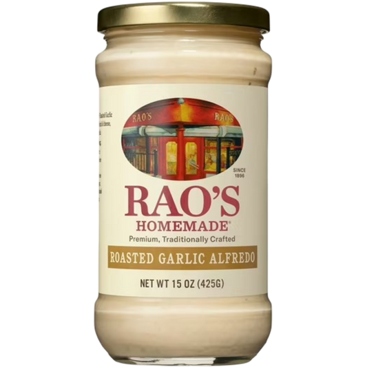 Rao's Homemade Roasted Garlic Alfredo Sauce with Parmesan & Romano Cheese, 15oz