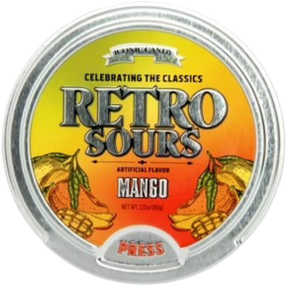 Retro Sours Mango Sour Candy, 2.12 oz