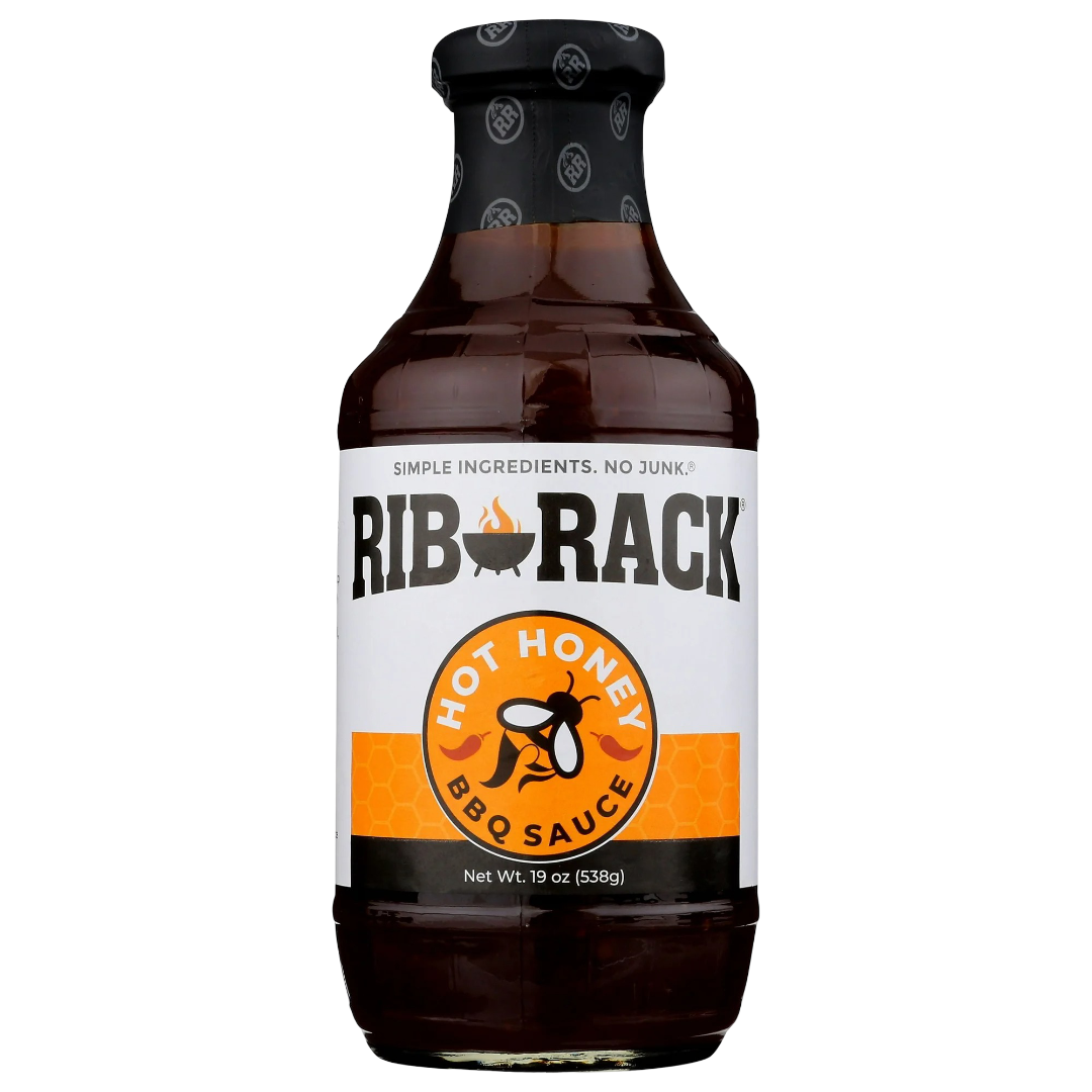 Rib Rack Hot Honey BBQ Sauce, 19oz