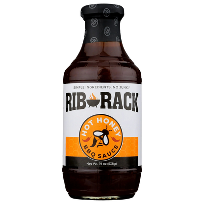 Rib Rack Hot Honey BBQ Sauce, 19oz