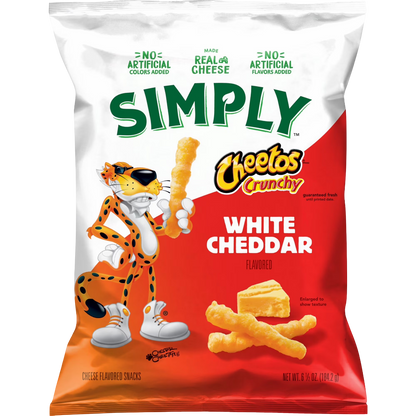 Simply Cheetos Crunchy Cheese White Cheddar Flavored Snacks, 6.5 oz