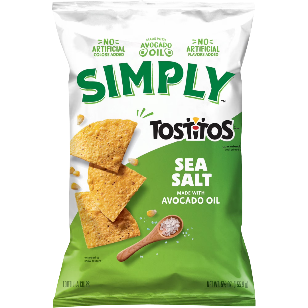 Simply Tostitos Sea Salt and Avocado Oil Tortilla Chips, 5.5 oz