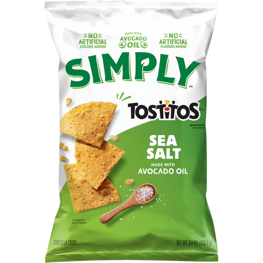 Simply Tostitos Sea Salt and Avocado Oil Tortilla Chips, 5.5 oz