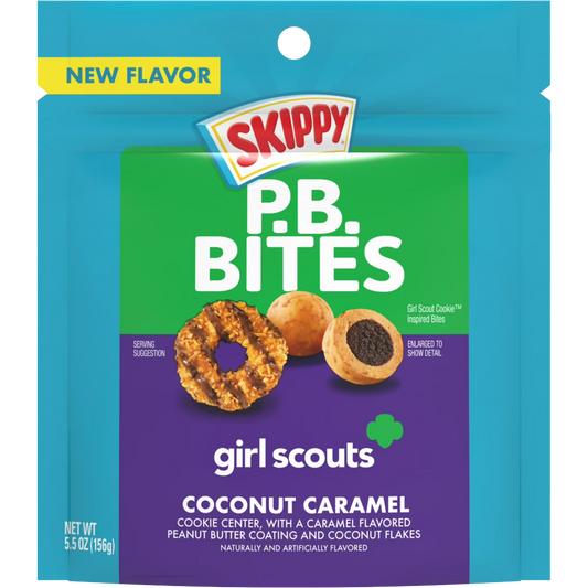 SKIPPY PB Bites Girl Scouts Coconut Caramel Snack, 5.5 oz