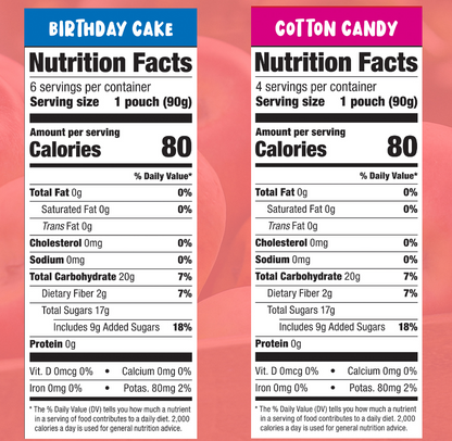 Musselman's Celebration Pack Birthday Cake & Cotton Candy Applesauce, 1.98 lb