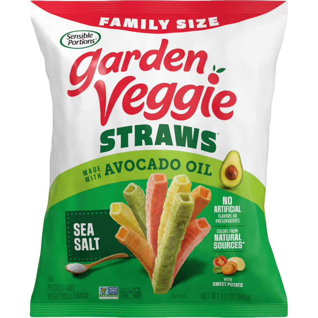 Sensible Portions Sea Salt Garden Veggie Straws Made with Avocado Oil, 13 oz