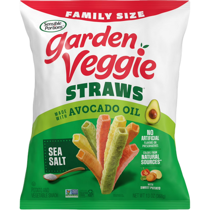 Sensible Portions Sea Salt Garden Veggie Straws Made with Avocado Oil, 13 oz