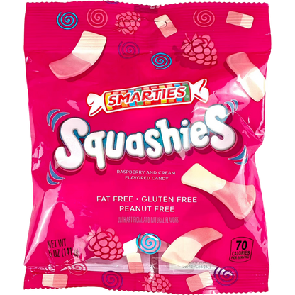 Smarties Squashies Gummy Raspberry & Cream Flavored Candy, 5 oz