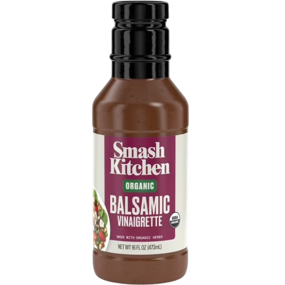 Smash Kitchen Organic Balsamic Vinaigrette Salad Dressing, 16 fl oz