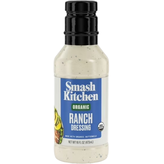 Smash Kitchen Organic Ranch Salad Dressing, 16 fl oz