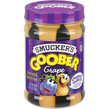 Smucker’s Goober Peanut Butter & Grape Jelly Stripes, 18oz