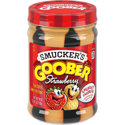 Smucker's Goober Peanut Butter & Strawberry Jelly Stripes, 18oz