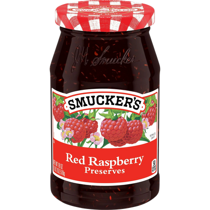 Smucker's Red Raspberry Preserves, 18oz