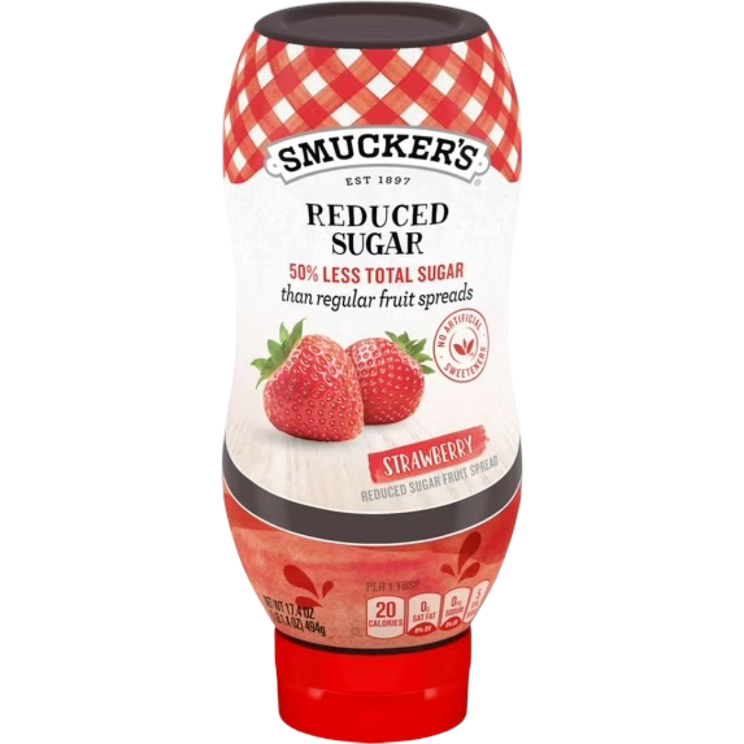 Smucker's Squeezable Reduced Sugar Strawberry Fruit Spread, 17.4oz