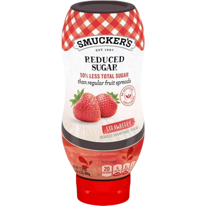 Smucker's Squeezable Reduced Sugar Strawberry Fruit Spread, 17.4oz