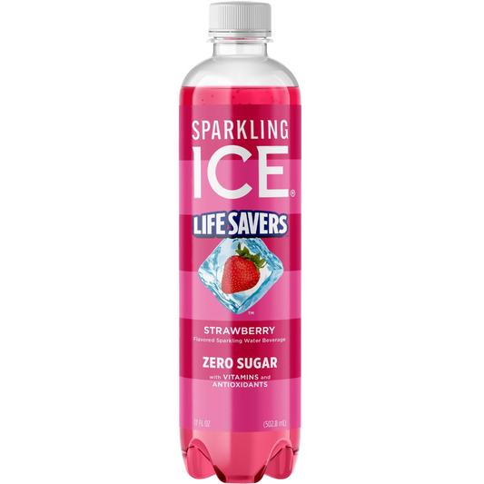 Sparkling Ice Life Savers Strawberry Sparkling Water 17 fl oz