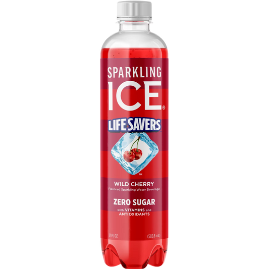 Sparkling Ice Life Savers Wild Cherry Sparkling Water 17 fl oz