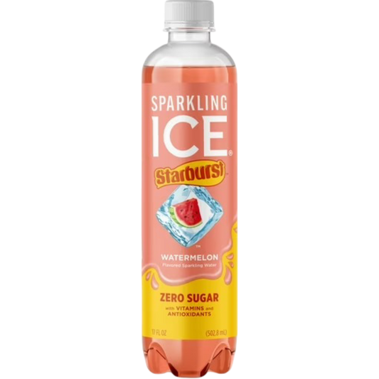 Sparkling Ice Starburst Watermelon Flavored Sparkling Water, 17 fl oz