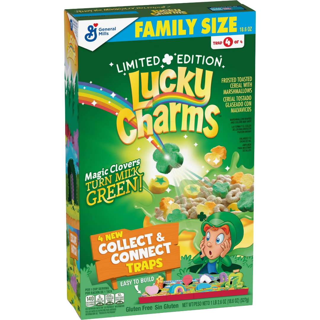 Lucky Charms St. Patrick's Day Cereal Family Size, 18.6 oz
