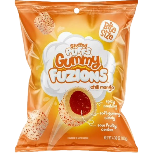 Stuffed Puffs Gummy Fuzions Chili Mango Candy, 4.36 oz