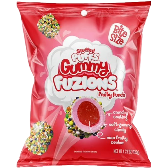 Stuffed Puffs Gummy Fuzions Fruity Punch Candy, 4.23 oz