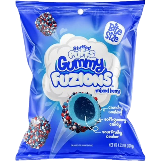 Stuffed Puffs Gummy Fuzions Mixed Berry Candy, 4.23 oz
