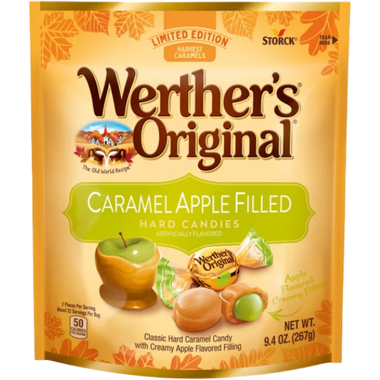 Werther's Original Limited Edition Fall Caramel Apple Filled Hard Candies, 9.4 oz