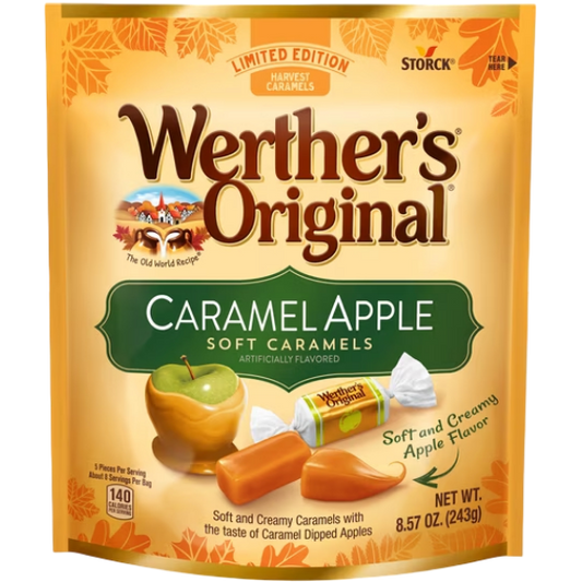 Werther's Original Limited Edition Fall Caramel Apple Soft Caramels, 8.57 oz