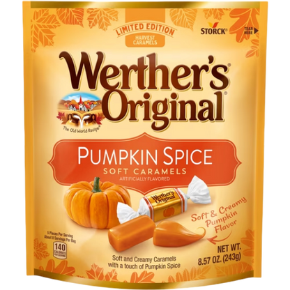 Werther's Original Limited Edition Fall Pumpkin Spice Soft Caramels, 8.5 oz